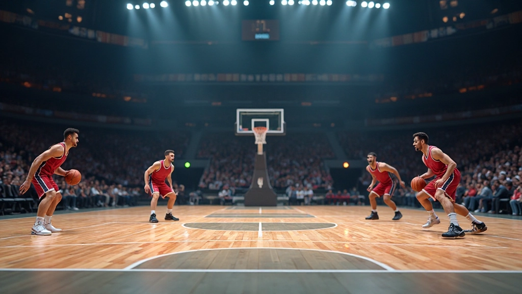 رسم تخطيطي يوضح تشكيل دفاع منطقة 2-3 في كرة السلة الدولية